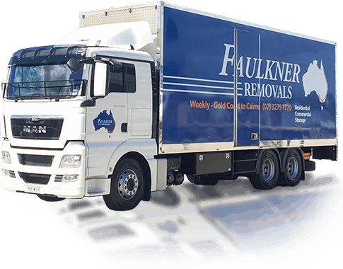 Faulkner Removals branded truck