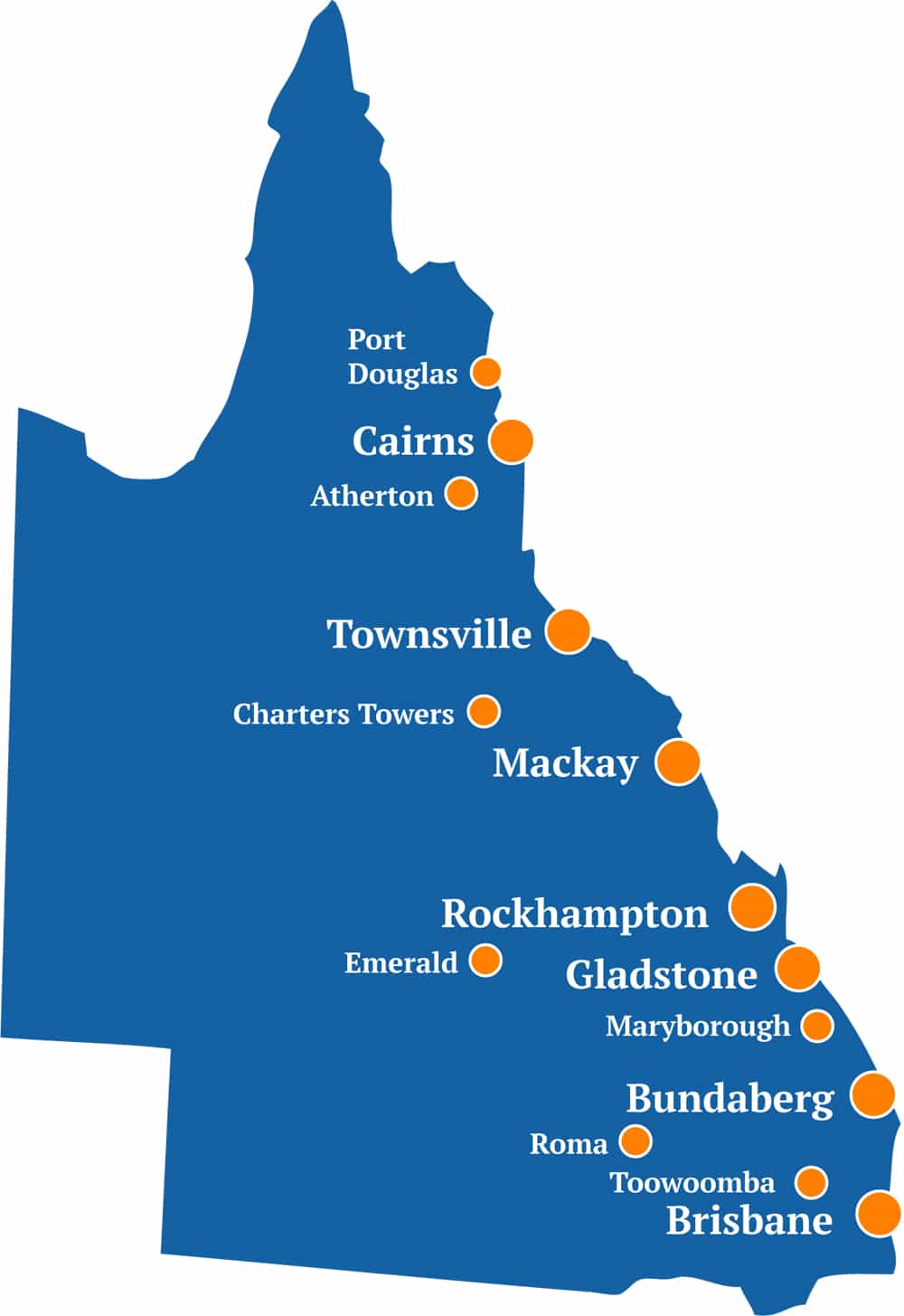 Serviced Locations & Removal Destinations - Faulkner  Interstate Removalists